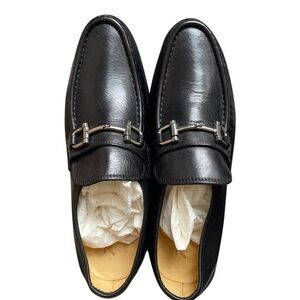 Italian Shoemakers Black Leather Slip-Ons